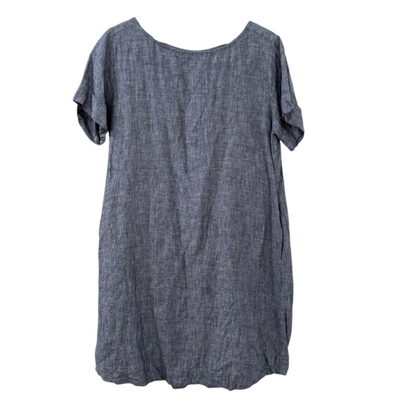 Roberta Roller Rabbit Hinata Dress Blue Linen Size Medium - Picture 3 of 9